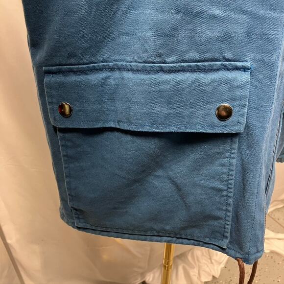 Trovata Womens Gully Coat Hooded Blue Medium 100% Cotton Pockets‎ Spring Classic - Picture 5 of 14